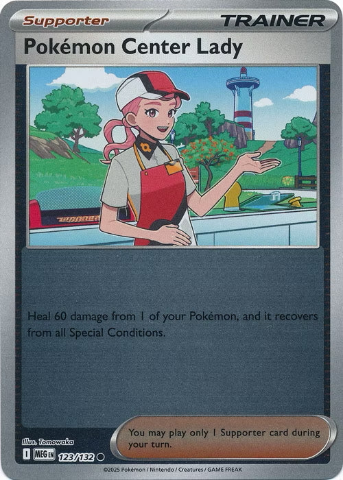 Mega Evolution Pokémon Center Lady #123/132 Reverse Holo